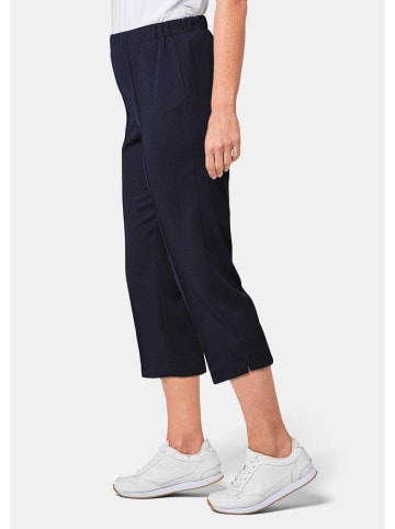 GOLDNER Sportive 7/8-Hose mit Biesen in dunkelblau