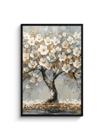 MuchoWow Poster mit Leiste Weißer Baum  (BxH)