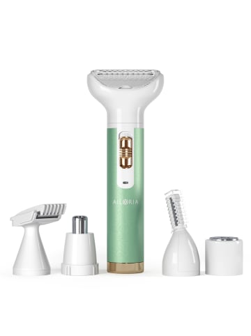 Ailoria EVAPORE SET Rasierer mit verschiedenen Aufsätzen USB in grün