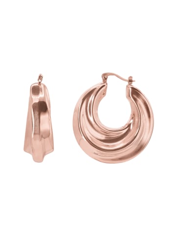 Steel_Art Creolen Damen Prisca rose goldfarben in rosegoldfarben