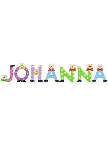 Playshoes Deko-Buchstaben "JOHANNA" in bunt