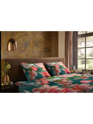 JACK 2 tlg. Mikrofaser Bettwäsche 135x200cm Pure Butterfly Bloom Petrol Pink
