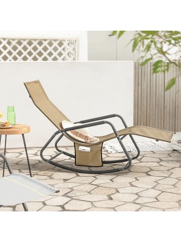 SoBuy Schaukelliege in Braun - (B)145 x (H)84 x (T)57cm
