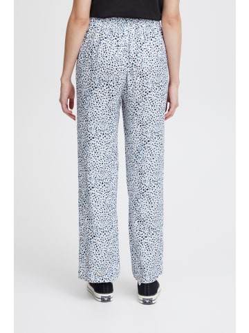ICHI Casual Hose IHAYA Regular fit in Della Robbia Blue Dot Aop