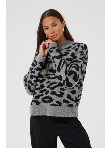 Kaffe Strickpullover KAsandra Baggy fit in LGM/Black Leopard
