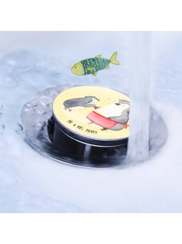 Mr. & Mrs. Panda waschbeckenstöpsel Pinguin mit Kind ohne Spruch in Gelb Pastell