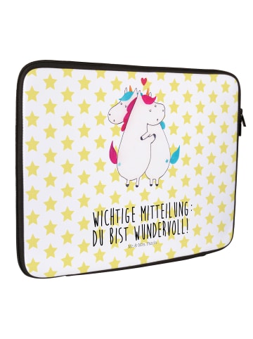 Mr. & Mrs. Panda Notebook Tasche Einhorn Mitteilung mit Spruch in Weiß