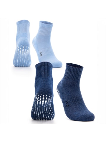 Occulto 2er Pack Stoppersocken Madeleine in Navy-Blau