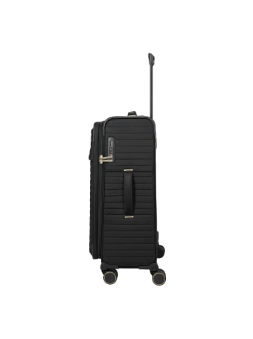travelite Barbara Stepp 4 Rollen Trolley M 68 cm mit Dehnfalte schwarz