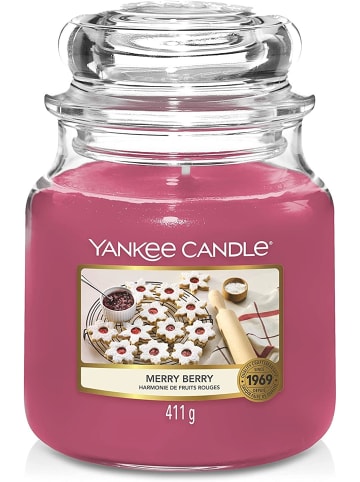 Yankee Candle Duftkerze Merry Berry Medium Jar in Rot