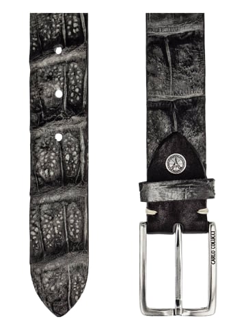 Carlo Colucci Ledergürtel Ciambrone in Hellgrau