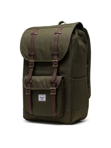 Herschel Little America - Rucksack 16" 49.5 cm (grey crosshatch) in ivy green