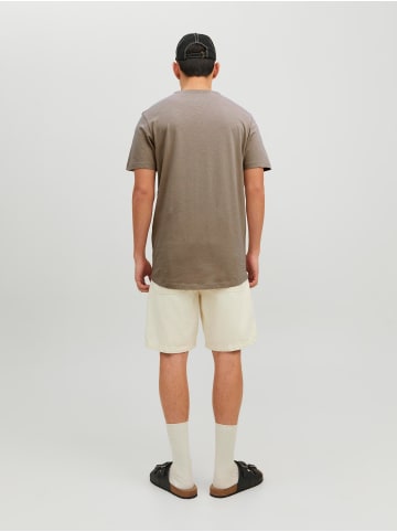 Jack & Jones Basic T-Shirt Rundhals Kurzarm JJEBASHER in Braun