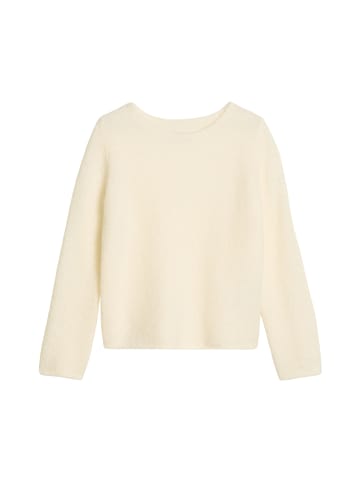 Marc O'Polo Bouclé-Pullover regular in white cotton