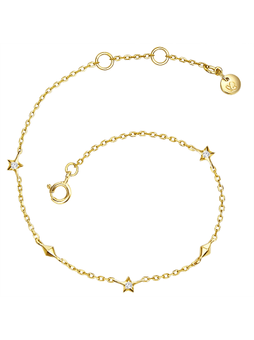 Glanzstücke München Armband Sterne Sterling Silber Zirkonia in gelbgold