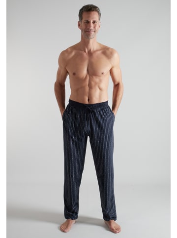 Götzburg Pyjamahose New York in blau-dunkel-Allover