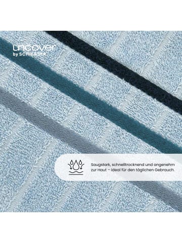 UNCOVER BY SCHIESSER Duschtuch Ohio im 2er Set in Hellblau