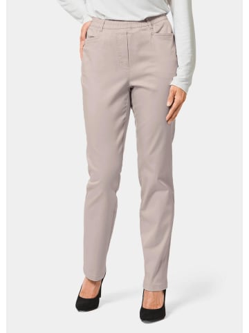 GOLDNER Kurzgröße:  Baumwollhose mit Dehnbund in kitt