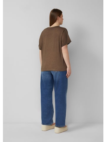 QS T-Shirt  in  89D1_dunkelbraun