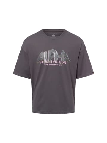 Alpha Industries T-Shirt Studio Edition in grau rosa - 0001