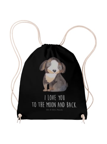 Mr. & Mrs. Panda wander rucksack Hund Entspannen mit Spruch in Schwarz