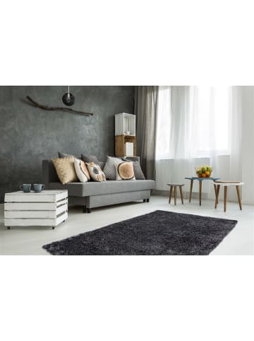 Kayoom Hochflor Teppich Diamond 725 in anthrazit - rechteckig