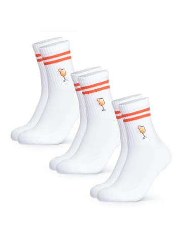 Occulto 3er Pack Motiv Tennissocken mit Streifen Summer in Sprizz