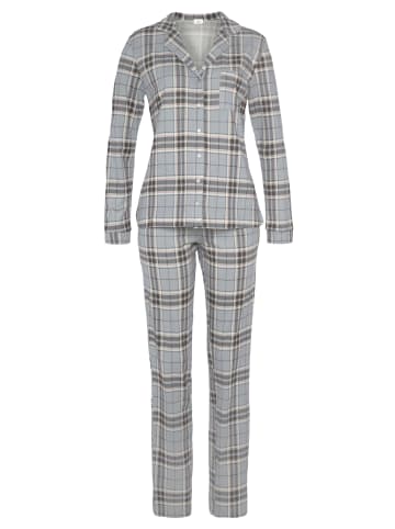 S. Oliver Pyjama in grau-kariert