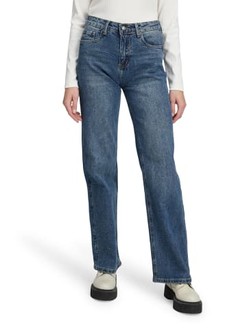 CARTOON Stretch-Jeans mit Strass in Dark Blue Denim