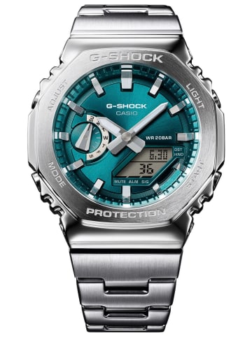 Casio G-Shock Classic Armbanduhr Silberfarben/Petrol