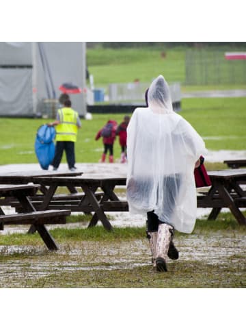 relaxdays 10 x Regenponcho in Blau