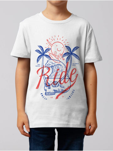 wat? Apparel T-Shirt Ride the waves in Weiß