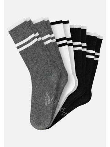 Schiesser Socken Bluebird in Schwarz / grau / weiß