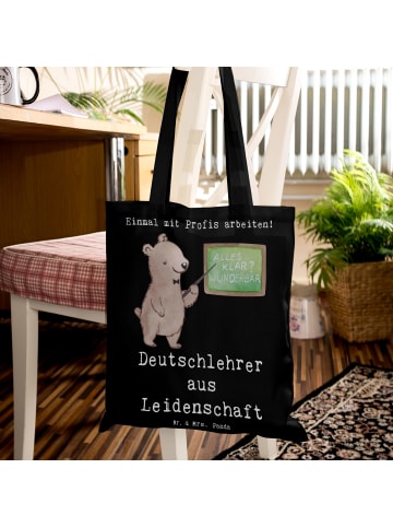 Mr. & Mrs. Panda Tüte Deutschlehrer Leidenschaft mit Spruch in Schwarz