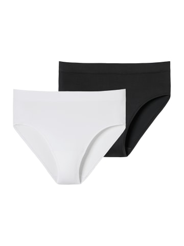 Schiesser Panty Retro Pants Unique Micro in schwarz-weiss