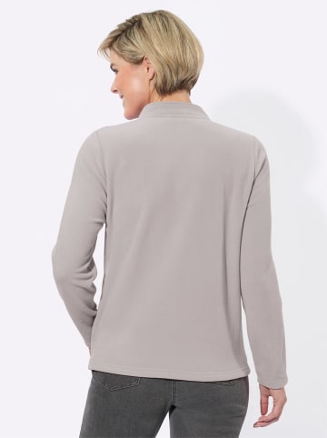WITT WEIDEN Fleece-Shirt in steingrau