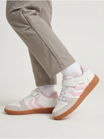 Hummel Klettverschluss Sneaker Handball Perfekt Lebensstil Kinder in WHITE/SOFT PINK