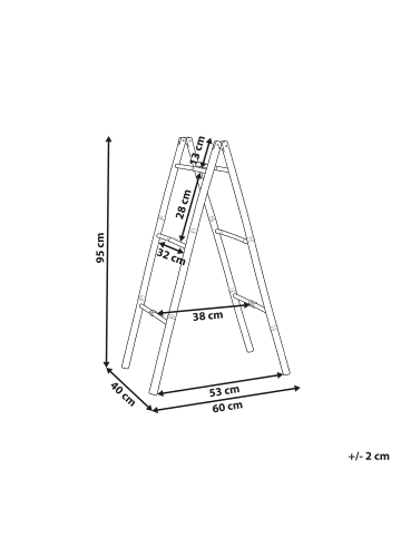 Beliani Handtuchständer MOJANDA in  - (W) 60 x (H) 95 x (L) 40 cm