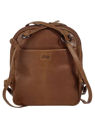 Cluty Rucksack echt Leder in cognac