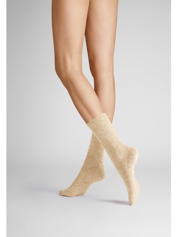 Hudson Socken Winter Rib weich in Biber-mel.