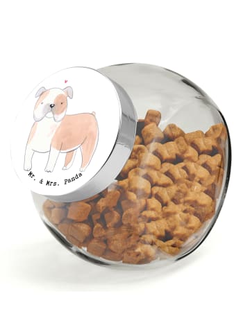 Mr. & Mrs. Panda Leckerli Glas Englische Bulldogge Moment ohne S... in Weiß