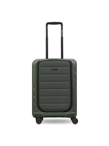 Redolz Essentials 17 4-Rollen Kabinentrolley 55 cm Soft-Pocket Laptopfach in olive
