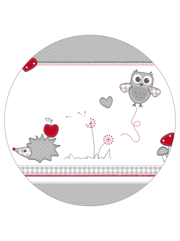 roba Laufgitter Adam & Eule Holz weiß inkl. Schutzeinlage & Rollen