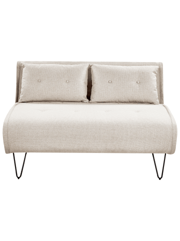 Beliani 3-tlg 2-Sitzer Sofa VESTFOLD in Beige/Schwarz