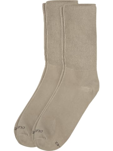 camano Unisex-Socken 2 Paar mit Softbund in beige