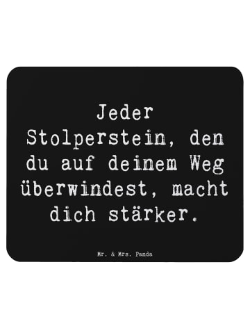 Mr. & Mrs. Panda Mauspad Spruch Stolpersteine im Alltag meistern... in Schwarz