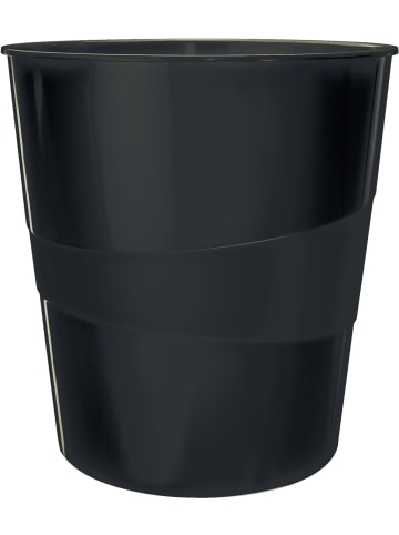Leitz Papierkorb Recycle 15l PP schwarz