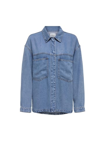 ONLY Langarmbluse in Light Blue Denim