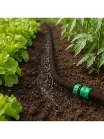 relaxdays Tropfschlauch in Braun - 30 m