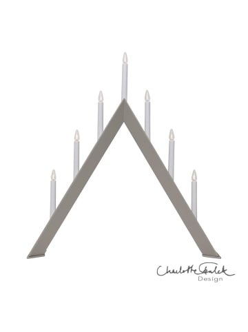 STAR Trading Großer Lichterbogen Arrow, schlicht, 7 x E10 Kerzen, Holz, Netzbetri